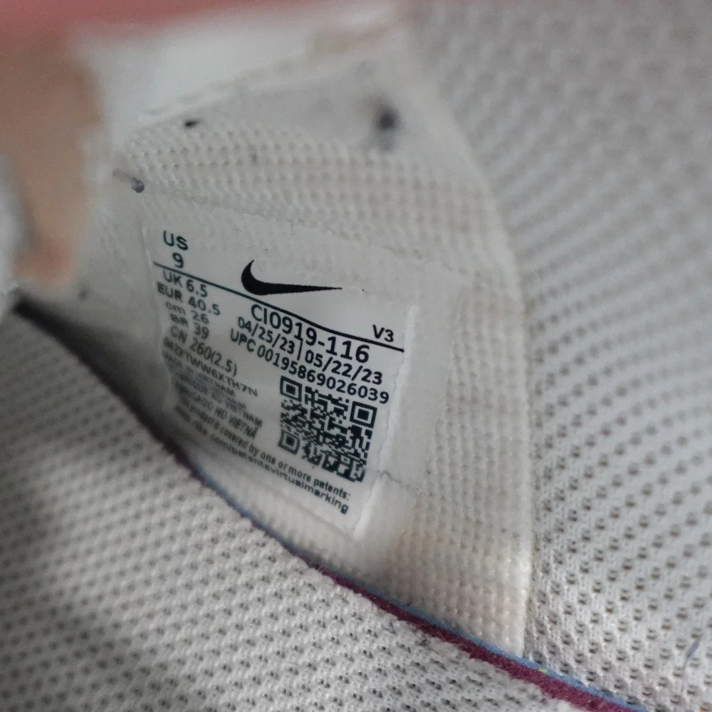 Nike Womens 9 Air Force‎ 1 Shadow Sail Hemp Fossil Light Bone CI0919-116 Flaws